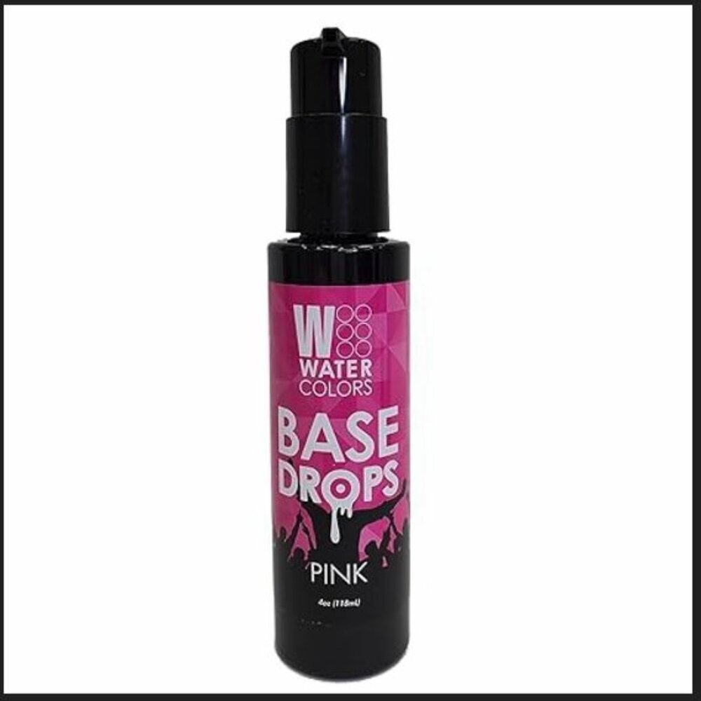 Water Colors Base Drops Pink in 4 oz Bottle